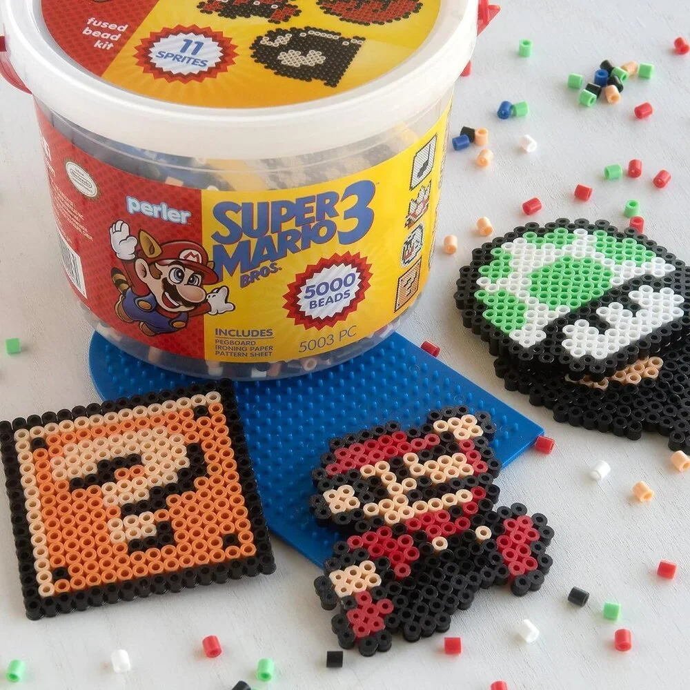 NEW Perler Fuse Craft Beads Bucket Activity Kit 5000 Bead Super Mario Brothers